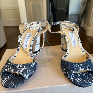Jimmy Choo Monochrome Patterned Heels